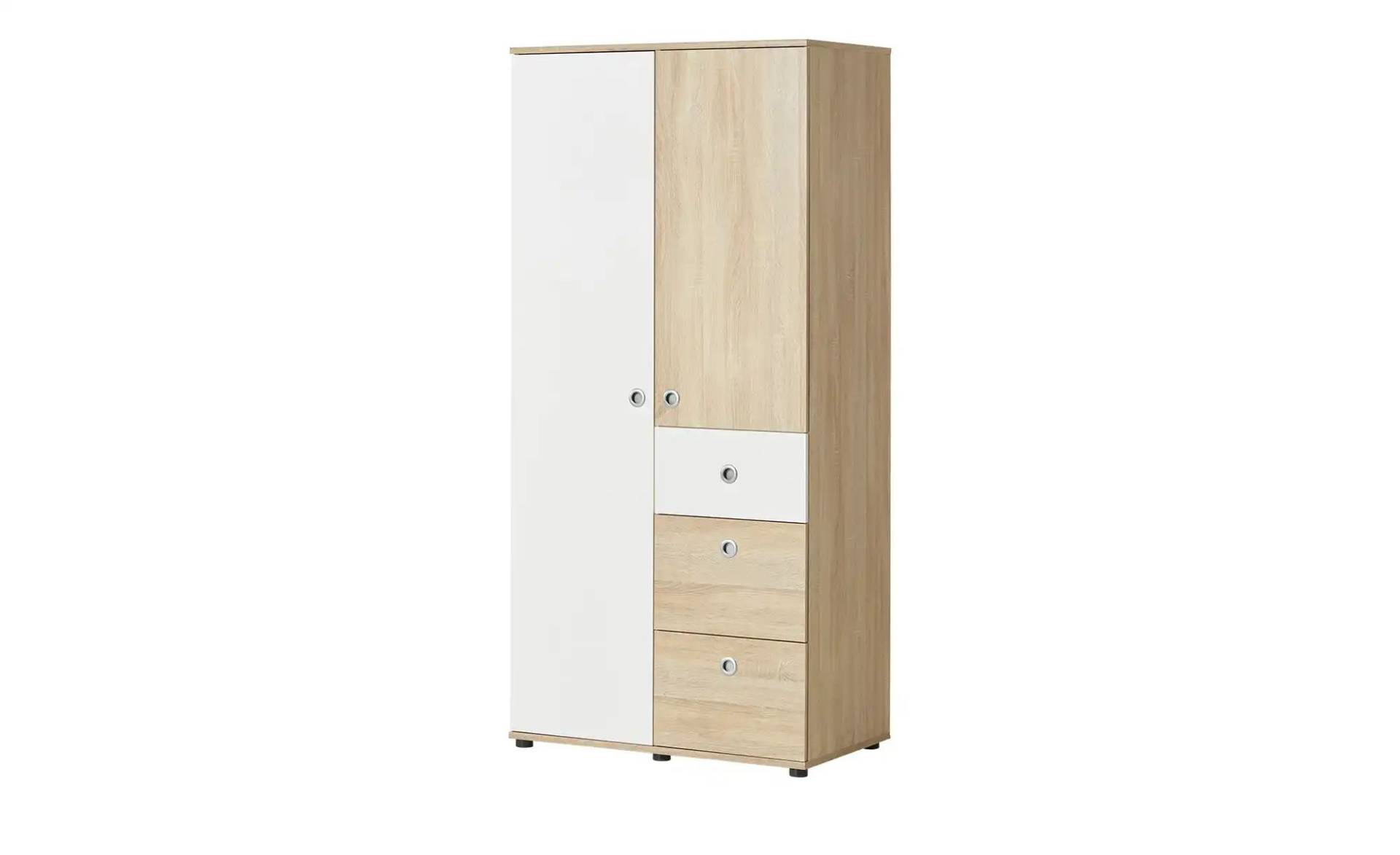 Kleiderschrank 2-türig   ¦ holzfarben ¦ Maße (cm): B: 90 H: 190 T: 52.0 Baby > Babymöbel > Babykleiderschränke - Möbel Kraft