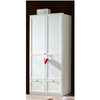 Kleiderschrank 90 cm breit Landhaus Weiß FILOU