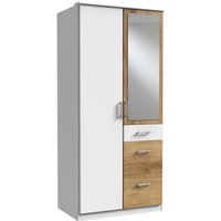 Kleiderschrank 2trg mit 1 Spiegel CLICK von WIMEX weiß