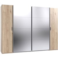 Kleiderschrank 4trg mit 2 Spiegel LOTTO von WIMEX Hellbraun