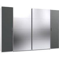 Kleiderschrank 4trg mit 2 Spiegel LOTTO von WIMEX Weiß