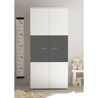 Kleiderschrank Alex weiß Graphit B/H/T: ca. 90x195x60 cm von XXXL