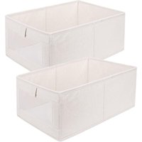 Kleiderschrank Aufbewahrungsbox, 2er Set, Aufbewahrungsbox mit Sichtfenster für Kleiderschrank, Kleidung, Bücher, Kosmetik, Spielzeug (40 x 27 x 17