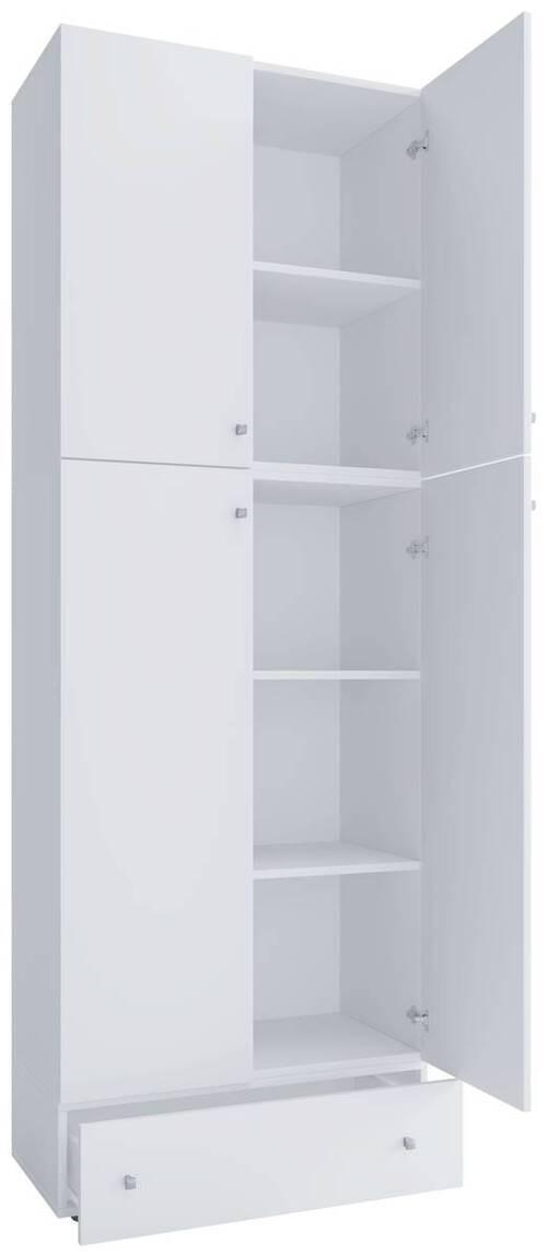 Kleiderschrank Lona XXL Weiß ca. 70x200x39 cm