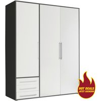 Kleiderschrank Lyss Graphit weiß B/H/T: ca. 155x194x58 cm von XXXL