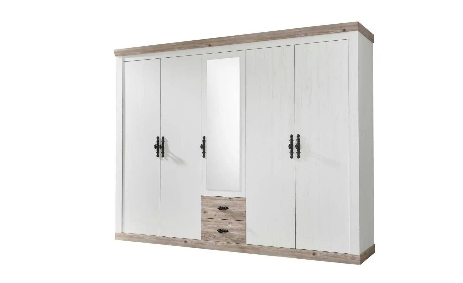 Kleiderschrank  Roble ¦ weiß ¦ Maße (cm): B: 265 H: 201 Schränke > Kleiderschränke > Drehtürenschränke - Höffner