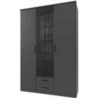 Kleiderschrank Soest Graphit schwarz B/H/T: ca. 135x199x58 cm von XXXL
