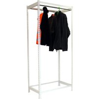 PROREGAL Kleiderstangenregal Metal Einzel HxBxT 200x90x50cm Weiß Kleiderständer Garderobe Klamottenregal Stangenregal Regal von PROREGAL - ZERTIFIZIERTE QUALITÄTSPRODUKTE