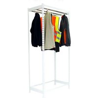 Proregal Kleiderstangenregal Metal Einzel HxBxT 300x90x50cm Weiß Kleiderständer Garderobe Klamottenregal Stangenregal Regal von PROREGAL - ZERTIFIZIERTE QUALITÄTSPRODUKTE