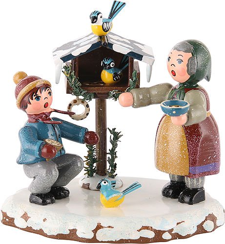 Kleine Figuren & Miniaturen Winterkinder Vogelfütterung - 9cm - Hubrig Volkskunst von Hubrig Volkskunst GmbH