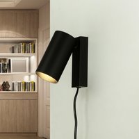 Kleine Spot Lampe mit Schalter Kabel Schwarz GU10 von Easylight