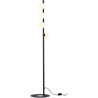 Kleine Stehlampe Metall Glas G9 151 cm mit Fußschalter von Zaklad Wielobranzowy Export-Import-Jupiter
