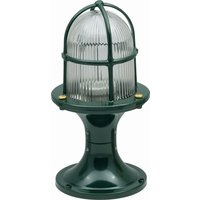 Kleine Wegeleuchte Messing Glas 28 cm hoch IP54 Grün Maritim von Lido