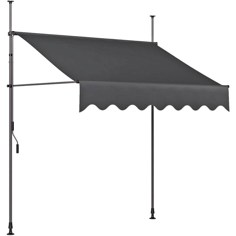 Klemmmarkise anthrazit 200 cm