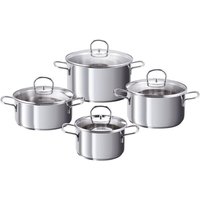 Kochtopfset 8 tlg. AVOCADO Edelstahl Silber