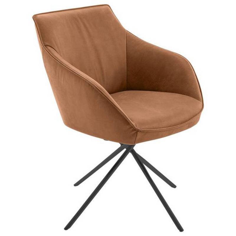 Koinor ARMLEHNSTUHL Schwarz, Cognac