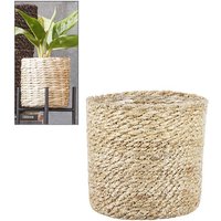 Kokos-Übertopf 'creme' ø 14,5 cm mit Folieneinsatz