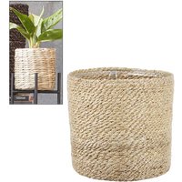 Kokos-Übertopf 'creme' ø 21 cm mit Folieneinsatz