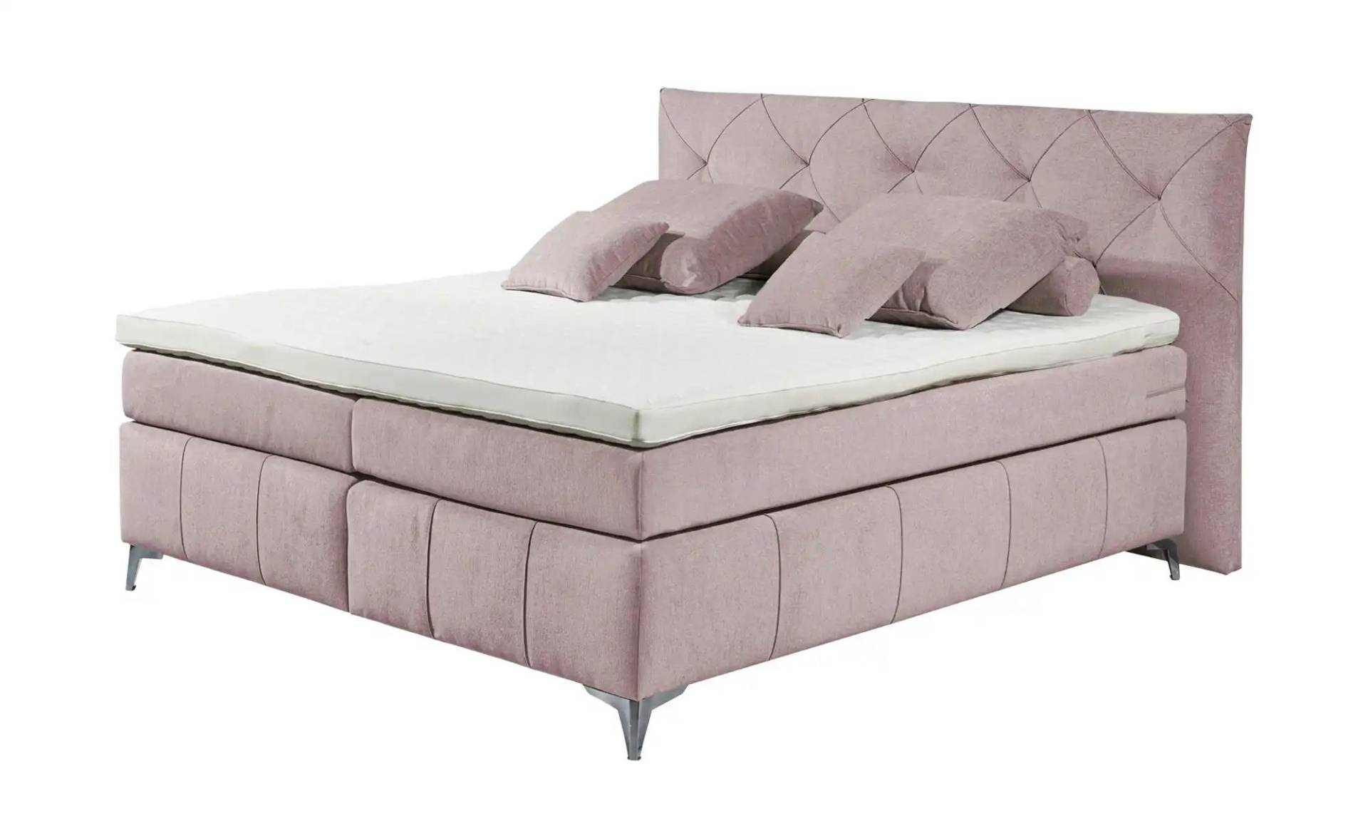 Kollektion Kraft Boxspringbett 180x200 cm Chester ¦ rosa/pink ¦ Maße (cm): B: 200 H: 118 Betten > Boxspringbetten - Möbel Kraft