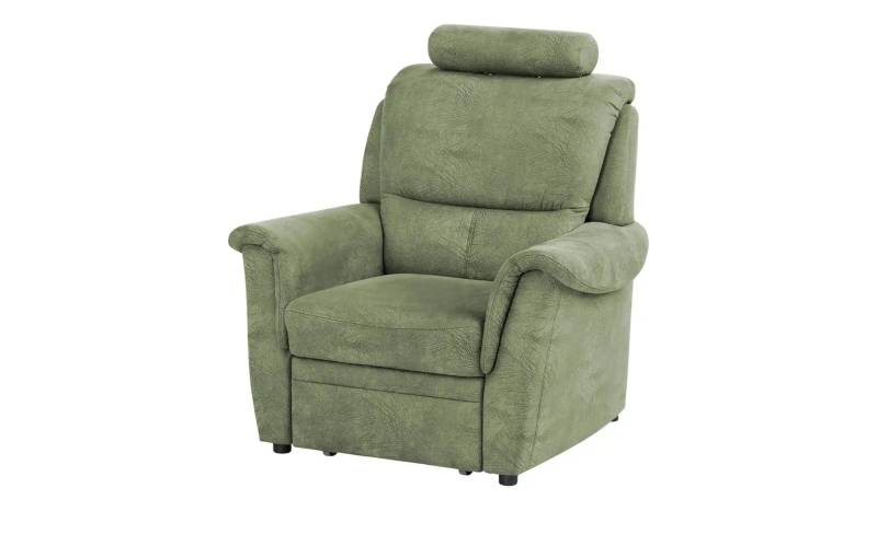 Kollektion Kraft Sessel mit Hocker als Auszug Chris ¦ grün ¦ Maße (cm): B: 102 H: 96 T: 92.0 Polstermöbel > Sessel > Fernsehsessel - Möbel Kraft