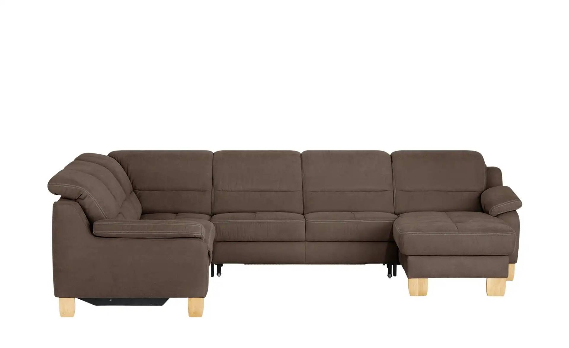 Kollektion Kraft Wohnlandschaft aus Mikrofaser Hanna ¦ braun ¦ Maße (cm): B: 322 H: 84 T: 264 Polstermöbel > Sofas > Schlafsofas - Möbel Kraft