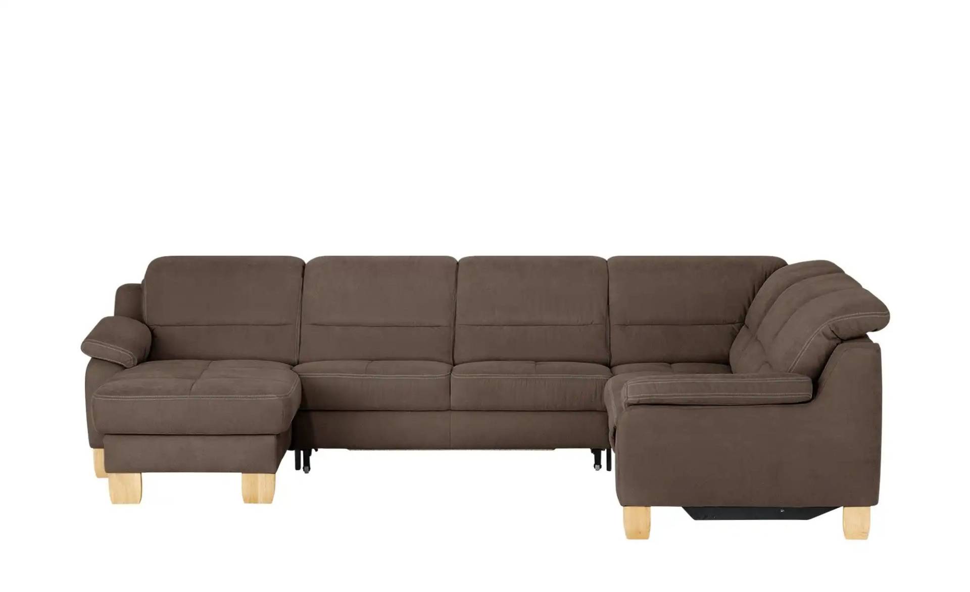 Kollektion Kraft Wohnlandschaft aus Mikrofaser Hanna ¦ braun ¦ Maße (cm): B: 322 H: 84 T: 264 Polstermöbel > Sofas > Schlafsofas - Möbel Kraft