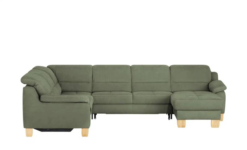 Kollektion Kraft Wohnlandschaft aus Mikrofaser Hanna ¦ grün ¦ Maße (cm): B: 322 H: 84 T: 264.0 Polstermöbel > Sofas > Schlafsofas - Möbel Kraft