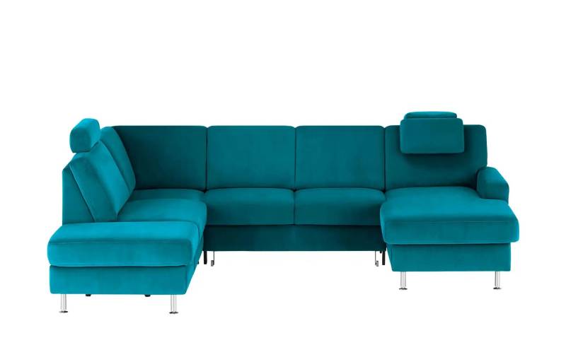 Kollektion Kraft Wohnlandschaft Mit verschiedenen Funktionen verfügbar Jana ¦ türkis/petrol ¦ Maße (cm): B: 309 H: 87 T: 235 Polstermöbel > Sofas > Schlafsofas - Möbel Kraft