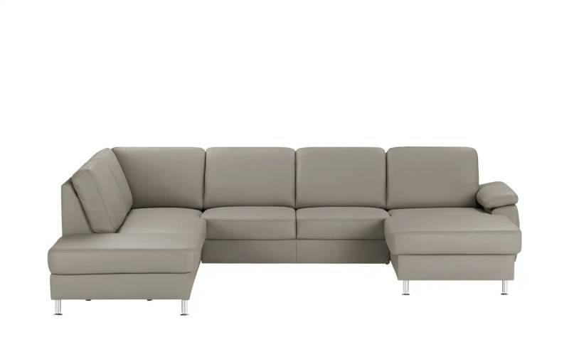 Kollektion Kraft Wohnlandschaft mit Sitz- und Rückenbezug aus Leder Kathi ¦ grau ¦ Maße (cm): B: 309 H: 86 T: 235.0 Polstermöbel > Sofas > Ledersofas - Möbel Kraft