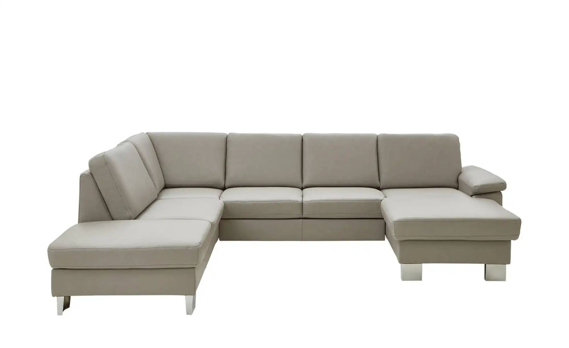 Kollektion Kraft Wohnlandschaft mit Sitz- und Rückenbezug aus Echtleder Samu-L ¦ beige ¦ Maße (cm): B: 316 H: 90 T: 235.0 Polstermöbel > Sofas > Ledersofas - Möbel Kraft