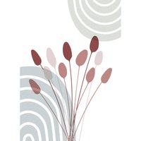 Komar Poster Bohemian Cattail Pflanzen B/L: ca. 50x70 cm von Komar