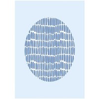Komar Poster Shelly Patterns Blue Muscheln B/L: ca. 30x40 cm von Komar