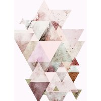 Komar Poster Triangles Red Abstrakt B/L: ca. 50x70 cm von Komar