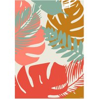 Komar Poster Winter Tropics Black Panther Plants Blätter B/L: ca. 30x40 cm von Komar