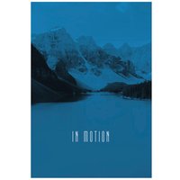 Komar Wandbild Word Lake In Motion Blue Natur B/L: ca. 50x70 cm von Komar