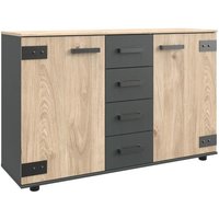 Kommode 2trg MALMÖ von WIMEX silver fir/graphit