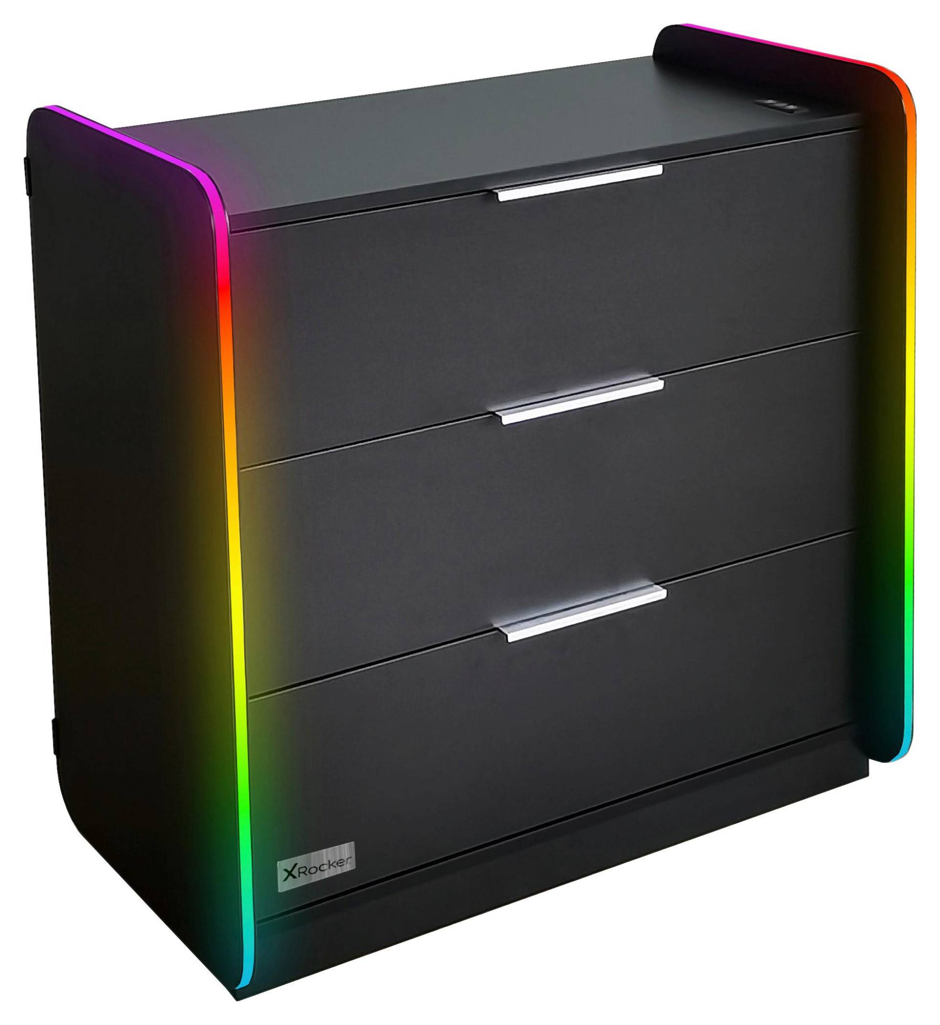 Kommode Electra ca. 85x80,5x43cm Schwarz mit LED