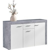 Kommode Focus Beton Optik weiß B/H/T: ca. 134x79x39 cm von XXXL