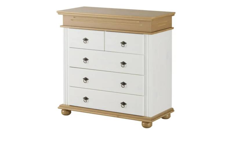 Kommode Massivholz Fehmarn ¦ weiß ¦ Maße (cm): B: 101 H: 99 T: 46.0 Kommoden & Sideboards > Kommoden - Höffner