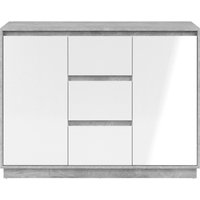 Kommode Phoenix Beton Optik weiß glänzend B/H/T: ca. 117x88x40 cm von XXXL