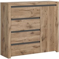 Kommode Woody Nox Oak Nachbildung anthrazit B/H/T: ca. 116x105x37 cm von XXXL
