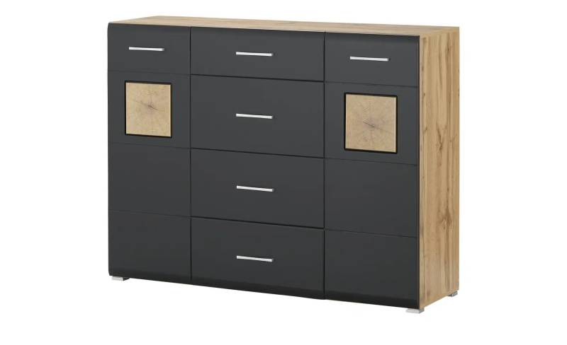 Kommode   ¦ schwarz ¦ Maße (cm): B: 140 H: 109 T: 40.0 Kommoden & Sideboards > Kommoden - Möbel Kraft