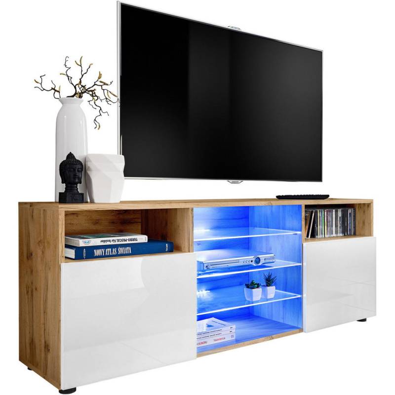 Komodee SIDEBOARD Eiche Wotan, Weiß