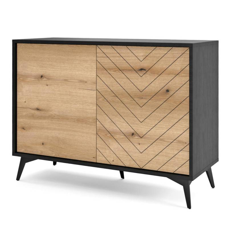 Komodee SIDEBOARD Schwarz, Eiche