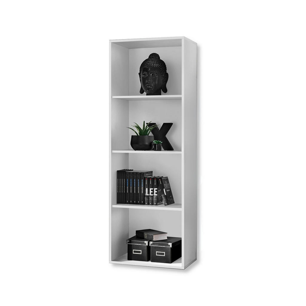 Komodee Standregal, Weiß, Holzwerkstoff, 3 Fächer, Rechteckig, 55x158.2x32.9 cm, Wohnzimmer, Regale, Bücherregale Komodee Standregal, Weiß, Holzwerkstoff, 3 Fächer, Rechteckig, 55x158.2x32.9 cm, Wohnzimmer, Regale, Bücherregale von Komodee