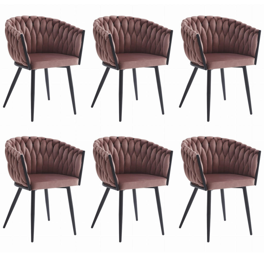 Komodee Stuhl, Rosa, Textil, 54x88x60 cm, Esszimmer, Stühle, Esszimmerstühle, Vierfußstühle von Komodee