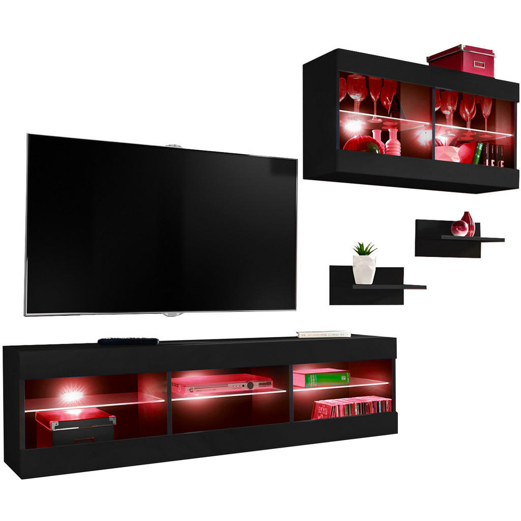 Komodee WOHNWAND Schwarz Komodee WOHNWAND Schwarz