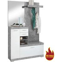 Garderobe Beton Optik weiß glänzend B/H/T: ca. 120x193,5x35,5 cm Garderobe Beton Optik weiß glänzend B/H/T: ca. 120x193,5x35,5 cm von XXXL