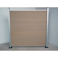 Komplettset Resysta Zaun / Sichtschutz / Steckzaunsystem 1800 mm (Höhe) x 20 mm (Stärke) x 1800 mm (Breite) inkl. Start- und Abschlußprofil (Serie WoodoTexel ohne Pfosten) von woodstore24