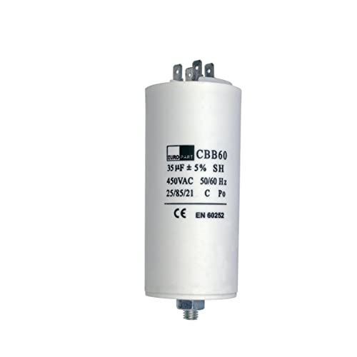 Kondensator Anlaufkondensator Motorkondensator 35 µF uF 450V mit AMP-Steckfahnen Hausgeräte von Europart
